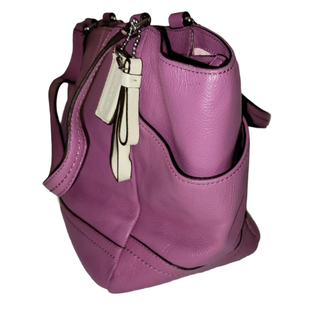 Genuine Coach Park Leather Carrie Bag in Rose with Silver Hardware NWT - Picture 2 of 13
